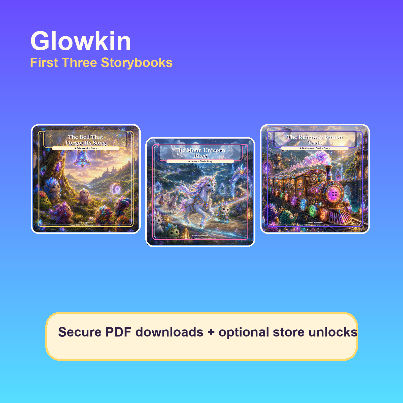 Glowkin first three storybook bundle