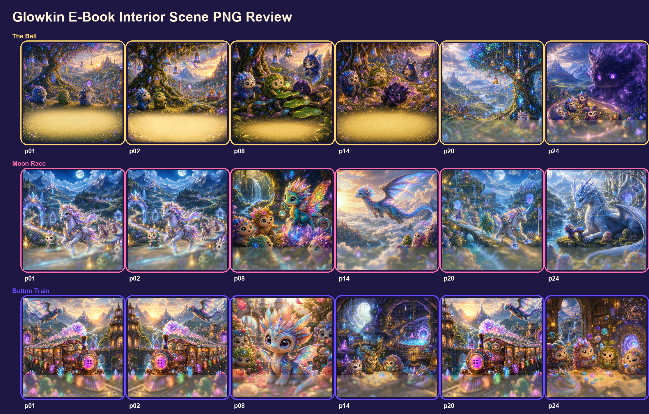 Glowkin storybook scene artwork preview